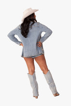 Load image into Gallery viewer, Denim and Pearls Jacket
