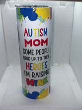 Load image into Gallery viewer, Afro Lock Autism Mom Tumbler