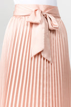 Load image into Gallery viewer, So Peachy Satin Pleated Skirt