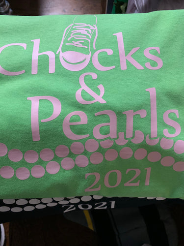 Pink & Green Chucks Tee