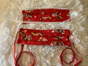 Minnie Mouse Surgical Tie Up Face Mask