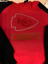 Load image into Gallery viewer, Kansas City Chiefs Red and Black Hoodie