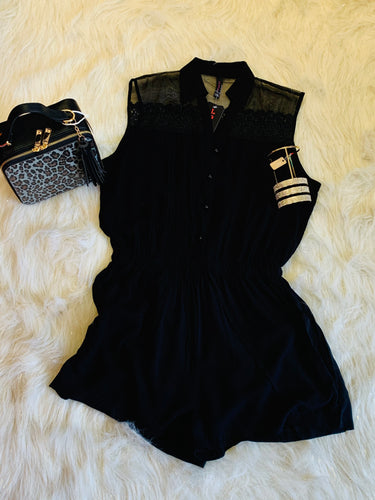 Chic in Black Romper