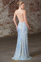 Load image into Gallery viewer, IRIDESCENT SEQUIN GOWN, Opal Blue
