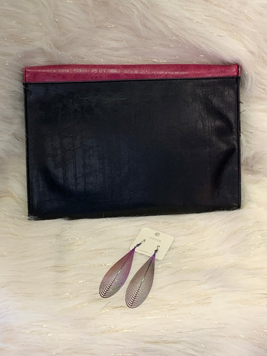 Kenneth Cole  Pink and Black Clutch