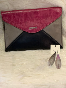 Kenneth Cole  Pink and Black Clutch