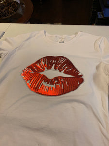 Red Hot Sequin Lips T-shirt