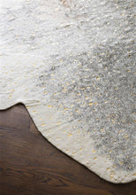 Load image into Gallery viewer, GOLD METALLIC FAUX COWHIDE RUG